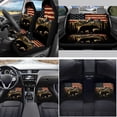 thumbnail image 2 of Yuyamidu 15 PCS Bear Car Seat Covers Full Set American Flag Car Floor Mats Steering Wheel Cover Seat Belt Covers Cup Coasters Handbrake Cover Set, 4th of July, 2 of 6