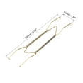 thumbnail image 2 of Uxcell 9.06" W Type Plate Hanger Stainless Steel Iron Zinc Plated, 2 of 5