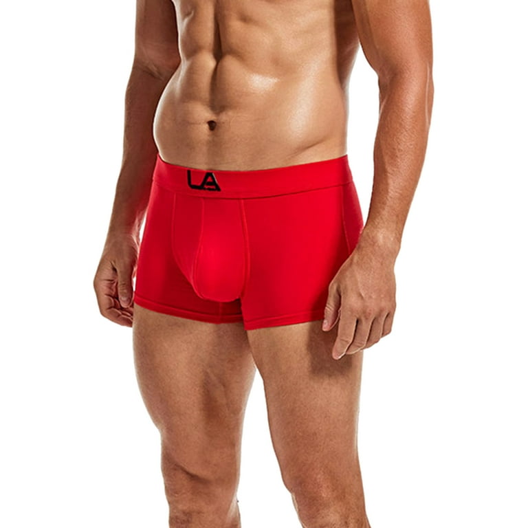 adviicd Cotton Underwear For Men Men Pants Casual Slim Mens Classic Fit  Cotton Briefs Red XL