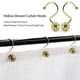 thumbnail image 3 of Ganchos para cortinas de ducha MitoVilla, bola hueca de metal dorado, 12 unidades, 3 of 7