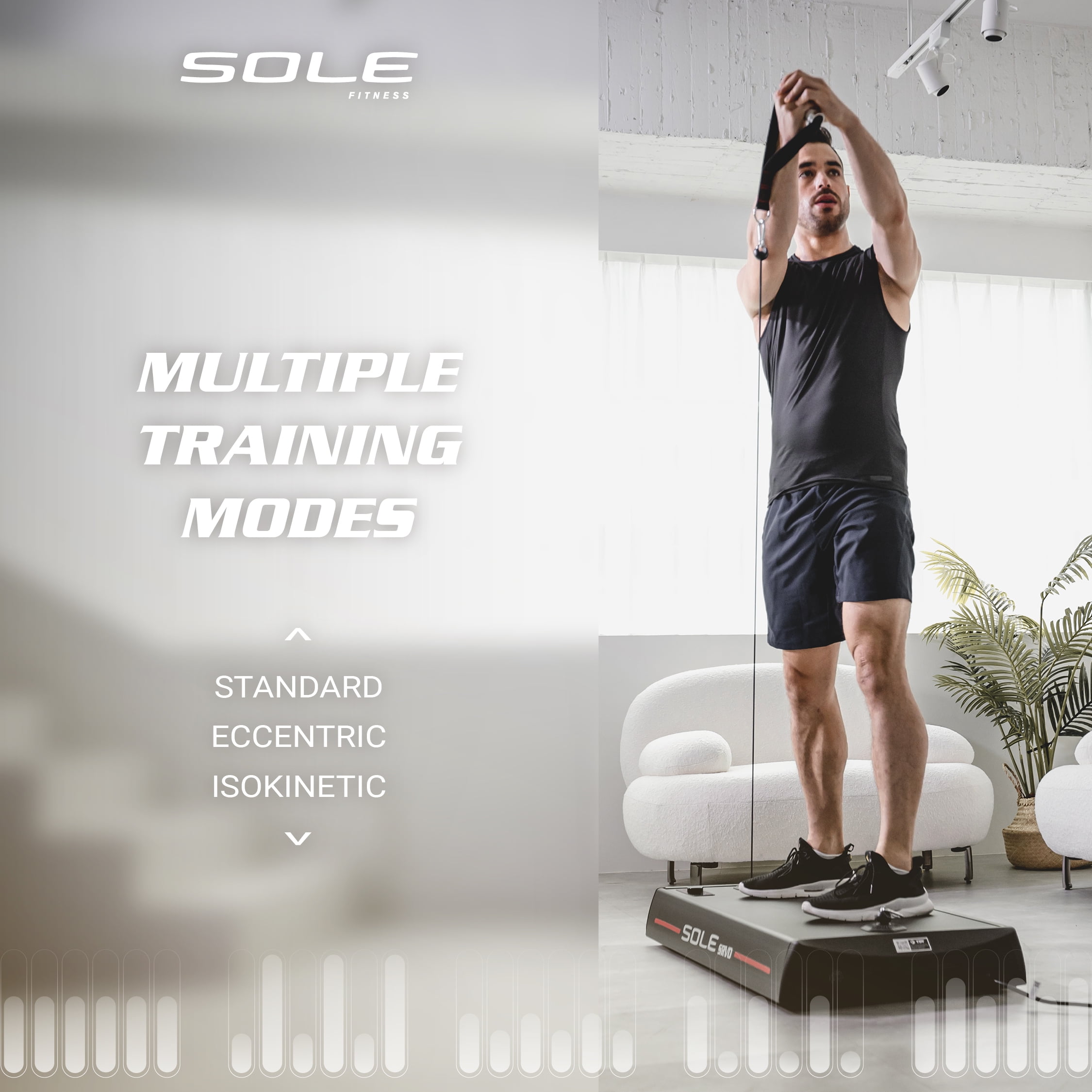 SOLE SRVO All-in-One Smart Home Gym, Full Body Digital Resistance Training Machine, Strength & Cardio Home Exercise Fitness Workout Equipment