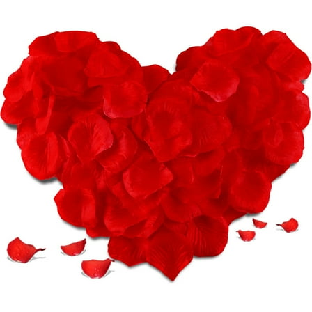 Bopika 5000 PCS Artificial Rose Petals for Wedding, Events, Valentine's Day and Parties, Silk Red