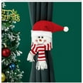 thumbnail image 3 of Botón de cortina navideña, muñeco de nieve, Papá Noel, alce, pingüino, soporte para muñecas de dibujos animados, suministros de decoración de ventanas navideñas (4 piezas), 3 of 7