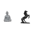 thumbnail image 1 of Estatua de mono,Estatua de Buda Mono para Interiores y Exteriores Budista,Figuras en miniatura meditando para decorar el jardín de casa.,Estatua del caballo,Estatua de caballo de, 1 of 8