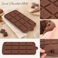 thumbnail image 2 of Chocolate Bar Silicone Mold Tray for Homemade Candy Making Flexible Non Stick Break Apart Protein Bar Pan for Professional Confectionery and Baking 6x5 Inch, 2 of 6