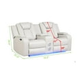 thumbnail image 4 of Bluetooth Speaker & Wireless Charging / Recline in Faux Leather Loveseat, 4 of 5