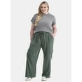 thumbnail image 4 of Terra & Sky Women’s Plus Size Knit Easy Cargo Pant, 4 of 5