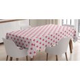 thumbnail image 1 of Strawberry Tablecloth, Girlish Pattern with Tasty Fruits on Stripes, Rectangle Satin Table Cover Accent for Dining Room and Kitchen, 60" X 90", Pink Seafoam, by Ambesonne, 1 of 2