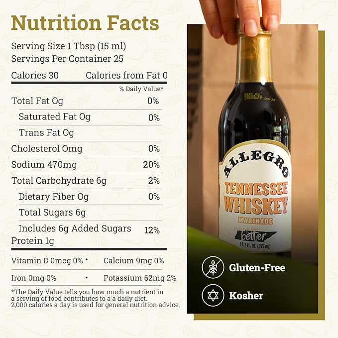 (4 pack) Allegro Tennessee Whiskey Marinade, 12.7 fl oz