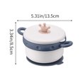 thumbnail image 3 of Almacenamiento y organización de la cocina, tazón de succión para bebés de grado chupete, vajilla para comer con compartimentos complementarios, tazón de acero inoxidable con bonito diseño de gato., 3 of 6