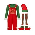 thumbnail image 2 of DHFJKG Mens Christmas Elf Dress Up Outfits 2 In 1 Onesies With Hat Striped Socks Shoes 4 Piece Sets Party Wear For Festive Celebrations Cozy Outfit, 2 of 6