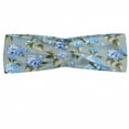 thumbnail image 1 of Garden Headband, Botanical Blue Hydrangea Flowers on Polka Dot Background Feminine Design, Elastic and Soft Women's Bandana for Sports and Everyday Use, Grey Red Coconut, by Ambesonne, 1 of 3