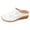 White, variant on Women's Ortho Wedge Mules with Arch Support Comfortable Walking Backless Sandals Beach Closed Toe Platform Dress Half Slippers Clogs for Ladies Wide Width Blue Size 9