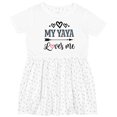 thumbnail image 3 of Inktastic My Yaya Loves Me Grandchild Girls Toddler Dress, 3 of 5