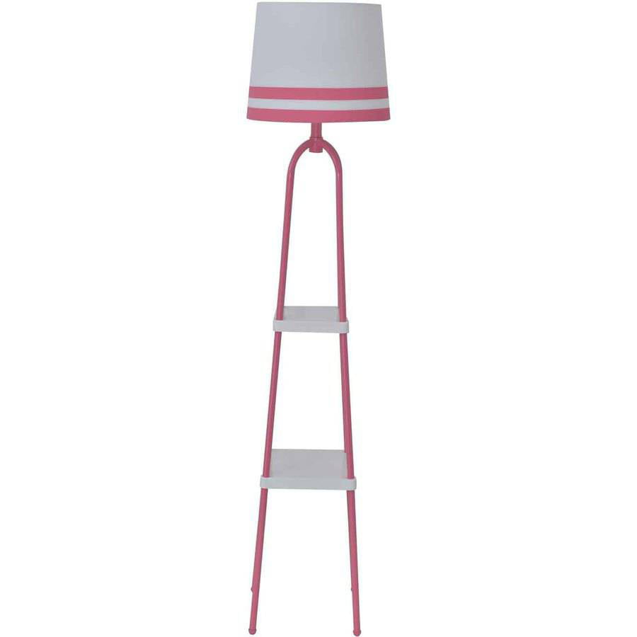 Mainstays 58 Etagere Floor Lamp Pink And White Finish Walmart