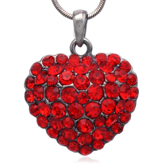 Soulbreeze Collection Collier Cœur Rouge de la Saint-Valentin Pendentif Charme Cadeaux pour Maman Femme Petite Amie