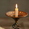 thumbnail image 3 of Vintage Metal Candle Holders | Antique Bronze Finish | Spiral Design | Tabletop Decor for Romantic Dinners & Festive Occasions | Battery-Free, Elegant Home & Restaurant Ambiance Enhancement, 3 of 6