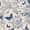 Color 1, variant on Peel and Stick Wallpaper Peacock Butterflies Floral Blue White Tones Wall Mural 17.7in x 9.8ft Self Adhesive Removable Wall Paper Renter Friendly Wallpaper for Nursery Bedroom Cabinets