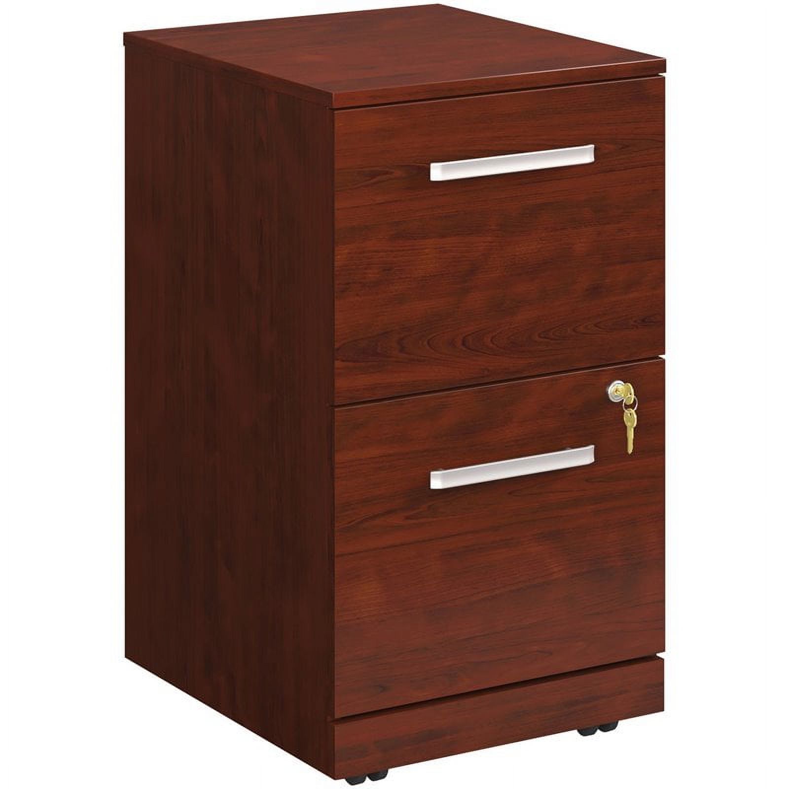 Home Square 2-Piece Set with Desk Shell and 2-Drawers Mobile File Cabinet - image 2 of 13