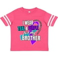 thumbnail image 3 of Inktastic Suicide Prevention I Wear Teal and Purple for My Brother Boys or Girls Toddler T-Shirt, 3 of 5