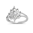thumbnail image 2 of Cocktail Flower Simplistic Design 925 Silver Platinum Plated Women Valentines Day Gifts Ring Jewelry, 2 of 4