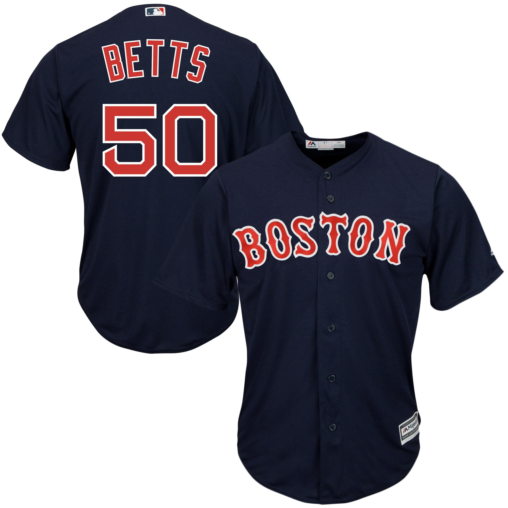 Mookie Betts Boston Red Sox Majestic Cool Base Player Jersey - Navy - Walmart.com ...