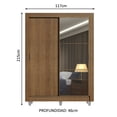thumbnail image 2 of Ropero Closet Madesa 2 Puertas de 1 Espejo con Pies MM, 2 of 6