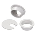thumbnail image 3 of Uxcell 1-3/8 inch Cable Hole Cover Desk Grommet for Wire Organizer Plastic White 10 Pcs, 3 of 4