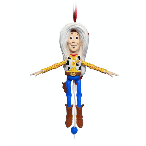 Disney Parks Toy Story Santa Woody Articulated Christmas Ornament New with Tag