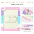 thumbnail image 4 of Rugged Case For Apple iPad Air 13 (2024) – 3-Layer Protection Shockproof Stand Cover with Screen Protector, Adjustable Stand, Shoulder Strap, & Pencil Holder -- Colorful Pink, 4 of 10
