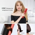 thumbnail image 3 of Professional Straight Hair Comb Wireless Rechargable Hair Straightener & Curler Perfect Straight Flat Iron, 3 of 8