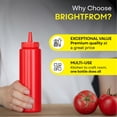 thumbnail image 5 of BRIGHTFROM Condiment Squeeze Bottles, RED/YELLOW 8 OZ Empty Squirt Bottle with Wide Neck - Great for Ketchup, Mustard, Syrup, Sauces, Dressing, Oil, BPA FREE Plastic - 2 PACK, 5 of 8