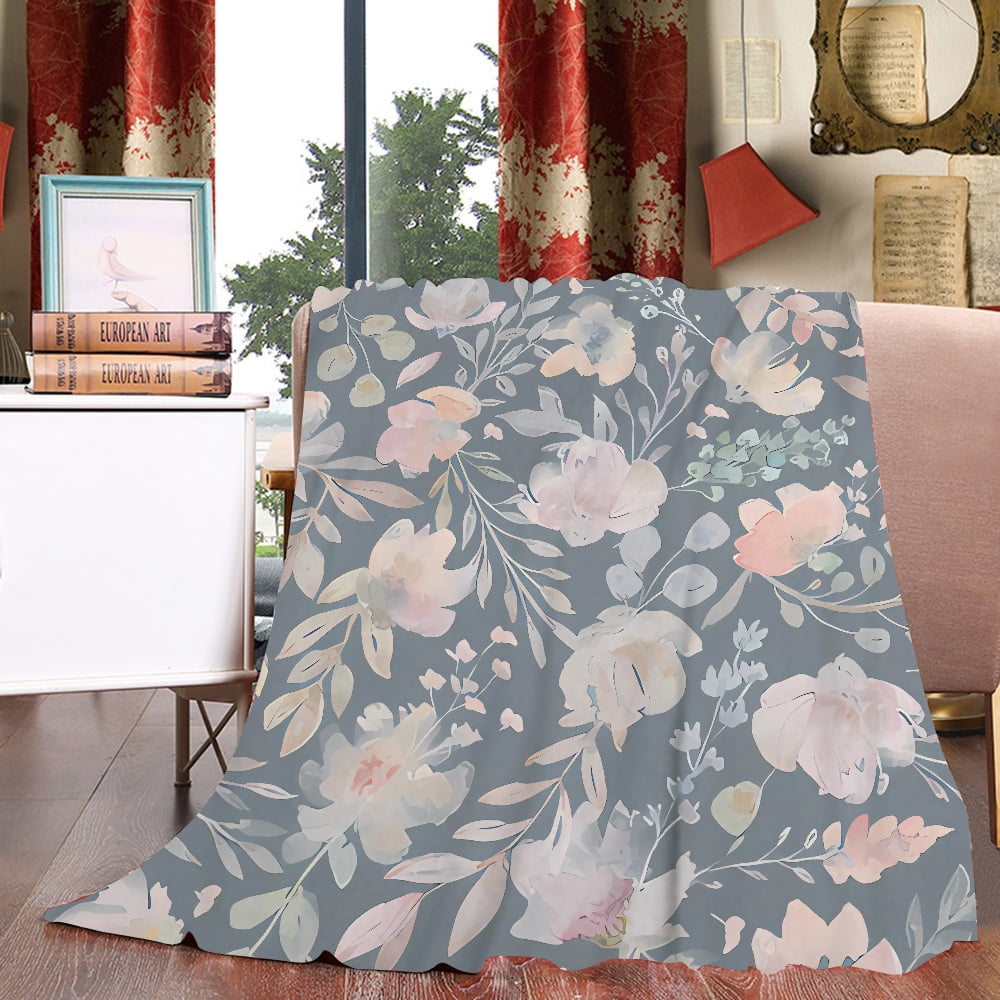 SODAKH Printed Plush Blanket Fluffy Throw Blanket for Couch Bed Sofa