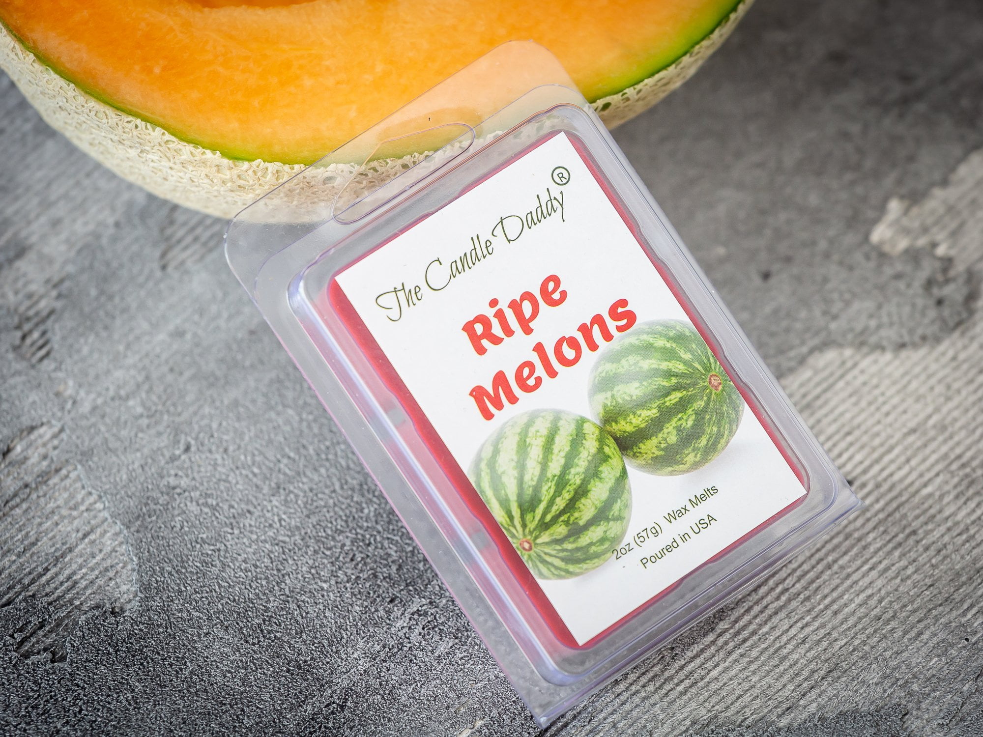 Ripe Melons - Juicy Watermelon Scented Melt - Maximum Scent Wax Cubes/Melts - 1 Pack - 2 Ounces - 6 Cubes
