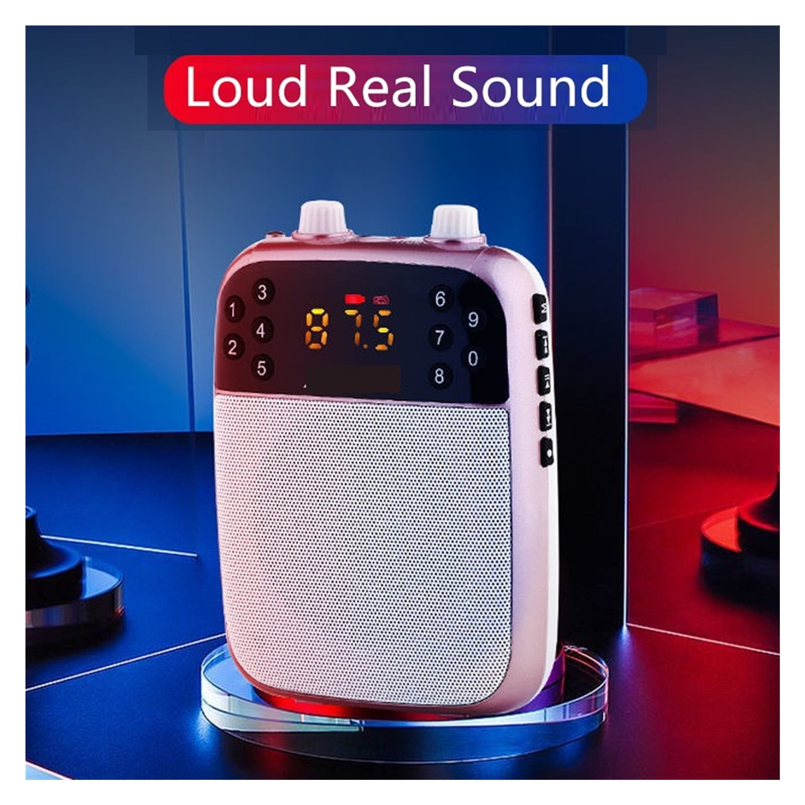 Wireless Megaphone Portable Voice Amplifier Teacher Guide Microphone Speaker 5W Support Blue-tooth TF Card U Disk MP3 Player ,Easy to Operate