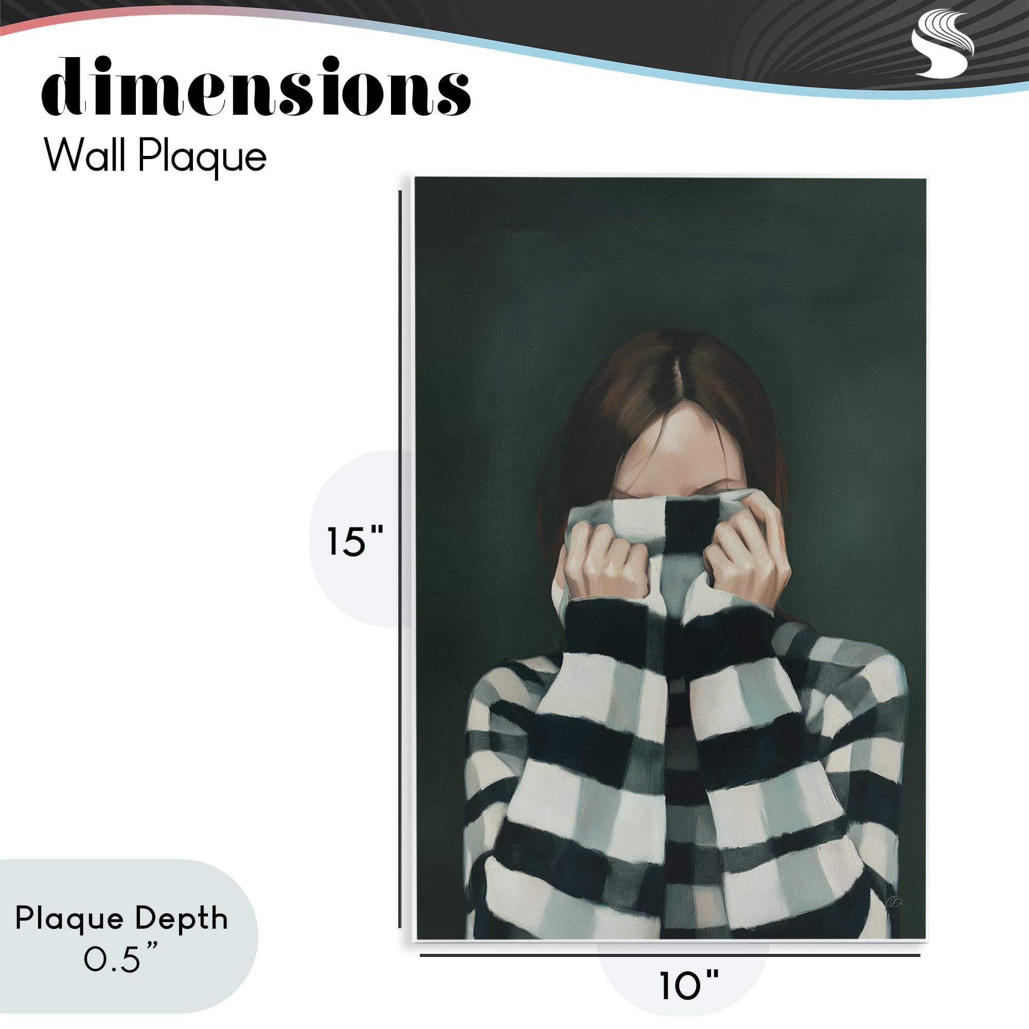 Stupell Industries Warmed Striped Sweater Portrait Wall Plaque Art, design by Ros Ruseva