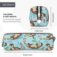 thumbnail image 3 of Honeii Cute Otters Pattern Pencil Case, Pencil Pouch, Pencil Case Small, Pencil Pouch Aesthetic, PVC Pencil Pouch, Pencil Bag, Makeup Pouch, 3 of 7