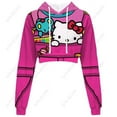 thumbnail image 1 of Hello Kitty Chandail en Molleton Court à Manches Longues pour Femmes, Motif, Chandail Noir, Chandail à Capuchon de Mode pour Femmes, 1 of 7