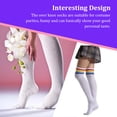 thumbnail image 3 of Qarigey Medias pantimedias coloridas calcetería calcetines largos Iris calentador muslo alto regalos para carnaval mujer vestido fiesta tipo 19 Type3 NO3 Qarigey AP010460-19B, 3 of 6