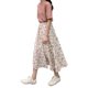 thumbnail image 4 of Falda larga con estampado floral, cintura alta elástica, corte A, suave, transpirable, para mujer, para ir de compras, citas, uso diario, falda XL, 4 of 12