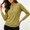 Yellow, variant on IUYRTFE Women's Half Button Mock Neck Long Sleeve Sweatshirt Drop Shoulder Casual Pullover Top