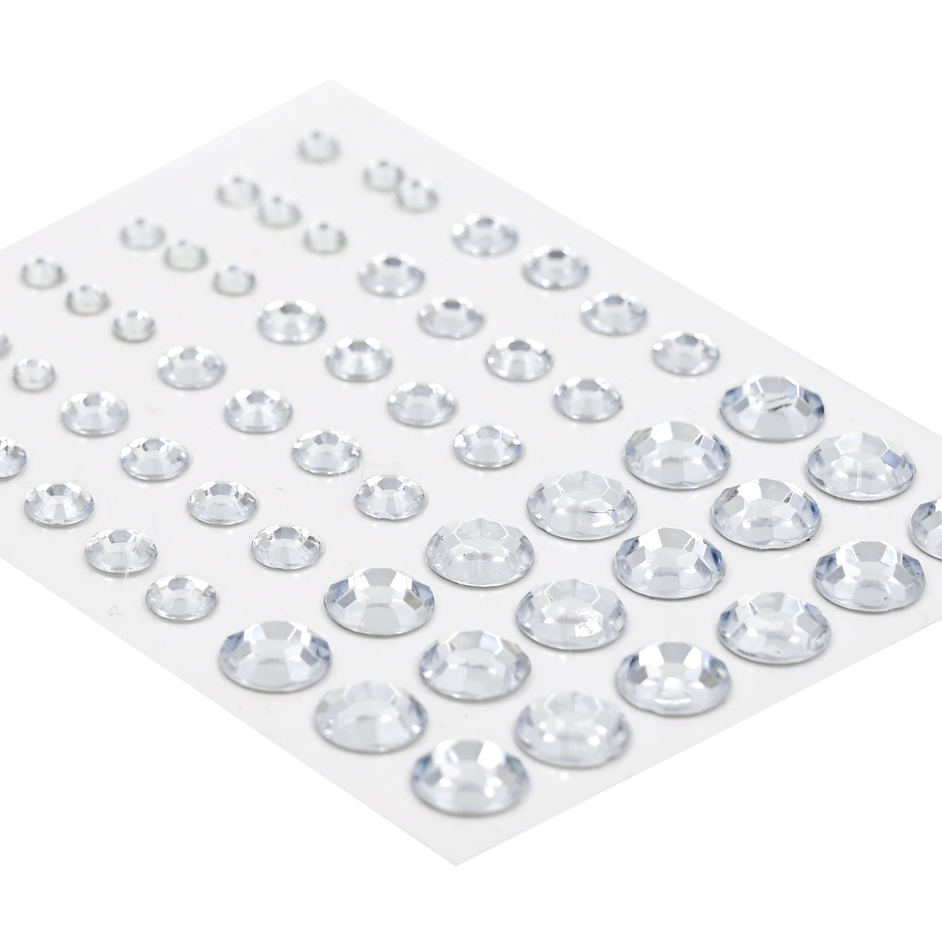 (6 pack) Hello Hobby Clear Round Adhesive Gemstones Stickers, 60 Piece Scrapbooking Embellishments