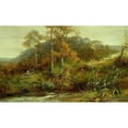 thumbnail image 2 of David Bates 14x10 Gold Ornate Wood Frame and Double Matted Museum Art Print Titled - Autumn River Scene, the Brook (1889), 2 of 4
