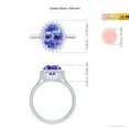 thumbnail image 5 of ANGARA Natural Classic Oval 2.9 ct Tanzanite Floral Halo Ring in 14K White Gold for Women (Size-10x8mm) | December Birthstone, Birthday, Anniversary, Jewelry Gift for Women | Natural Tanzanite Ring, 5 of 10