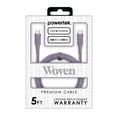 thumbnail image 3 of Liquipel Powertek USB-C to USB-C Woven Cable - Purple, 3 of 7