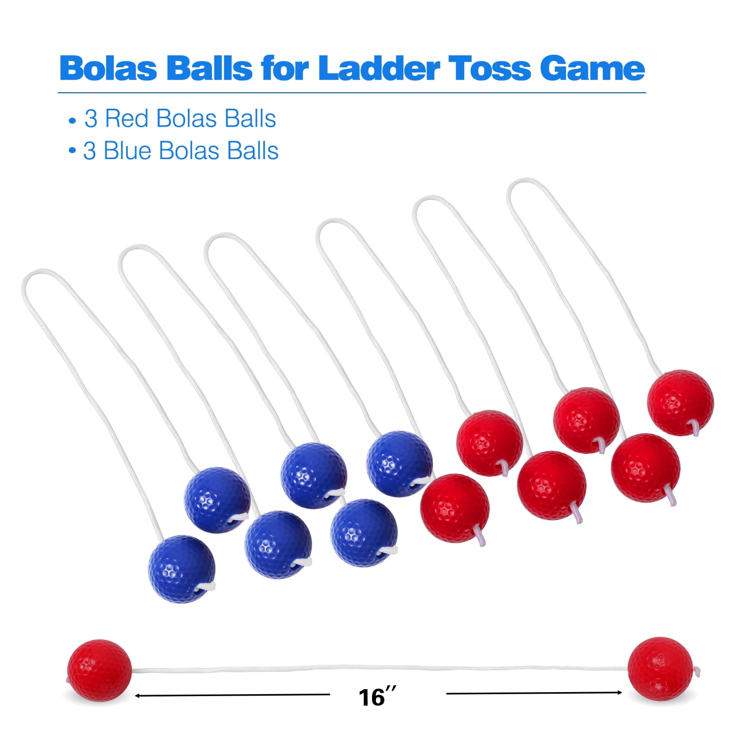 GSE Games & Sports Expert Solid Wood Ladder Ball Toss Game Set with Ladder Ball Bolas & Carrying Case for BBQ, Tailgating, Camping, Beach, Backyard Gatherings