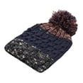 thumbnail image 2 of Only Moment Warm Knitted Winter Hat Navy Polyester,Cotton Cuffed Thick Knitted Unisex Winter Hat Beanies Skull Cap One Size, 2 of 3