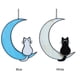 thumbnail image 3 of Ventana colgante Suncatcher gato amante regalo decoración gato de cristal en la luna, 3 of 3