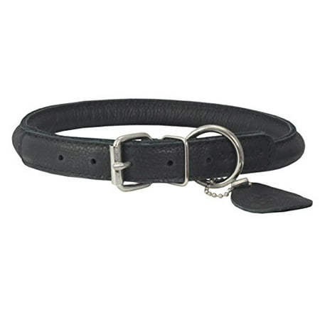 High Quality Genuine Leather Rolled Dog Collar Neck: 8