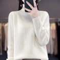 thumbnail image 2 of Sweaters for Women Pure Turtleneck 3D Seamless Knitted Long Sleeve Pullover Top 2Xl Womens Sweaters, 2 of 4